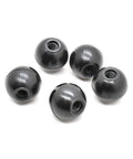 Five black ball knobs 5/16-18 with threaded holes for featherboards and jigs. Quick hand tightening without tools, comfortable grip design.