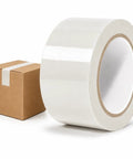 Tough As Nails White Packing Tape That Holds Boxes Tight For Shipping Moving Or Warehouse Projects Real Deal Acrylic Adhesive with a carton box.