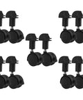 Ten-Pack 360 Degree Black Caster Wheels For Pet Cages Silent Rotating Casters With Locking Feature Replacement Wheels