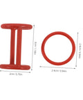 Silicone Sealing Ring Set For Ice Cream Makers, Low Temperature Resistant, Leakproof 6 Pack Gaskets For Home Ice Cream Machines, red silicone rings, 2.4cm