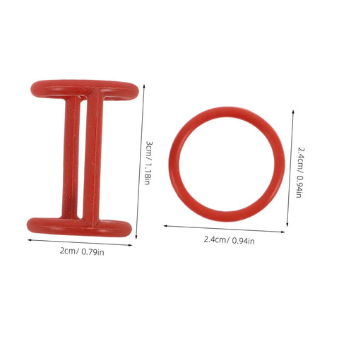 Silicone Sealing Ring Set For Ice Cream Makers, Low Temperature Resistant, Leakproof 6 Pack Gaskets For Home Ice Cream Machines, red silicone rings, 2.4cm