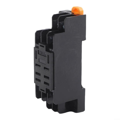 Plug And Play 8 Pin DPDT Relay With Socket Base 10A 220 To 240 Volt AC For Industrial Control Panels Beefy Heavy Duty Wiring Kit Ideal For Motors Pumps And Other High Load Applications, black socket base