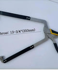 Heavy Duty 22 Inch Locking C Clamp With Swivel Pads For Woodworking And Welding Projects One Hand Operation Easy Release And Secure Soft Rubber Grip Durable Alloy Steel Construction For Long Lasting Use, 10in opening