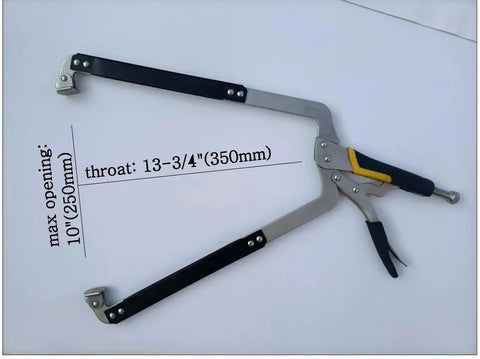 Heavy Duty 22 Inch Locking C Clamp With Swivel Pads For Woodworking And Welding Projects One Hand Operation Easy Release And Secure Soft Rubber Grip Durable Alloy Steel Construction For Long Lasting Use, 10in opening