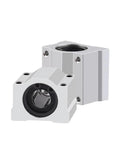 Built Tough 8Mm Ball Bearing Linear Motion Slide Block And Guide Bushing Set Smooth Ride Replacement Hardware For Cnc Routers And 3D Printers Quick Swap Upgrade Kit, showing precision aluminum blocks for 8mm shafts.
