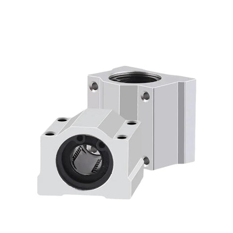 Built Tough 8Mm Ball Bearing Linear Motion Slide Block And Guide Bushing Set Smooth Ride Replacement Hardware For Cnc Routers And 3D Printers Quick Swap Upgrade Kit, showing precision aluminum blocks for 8mm shafts.