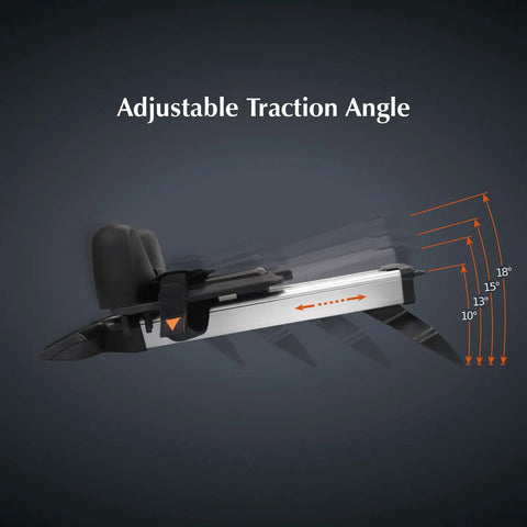 Adjustable cervical traction device featuring various angle settings for customized spinal decompression and pain relief.