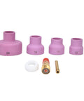 7 Piece Welding Accessory Kit With Ceramic Nozzles Collets Gas Lens Cups And Gaskets For WP17 WP18 WP26 Welding Guns Durable Cups