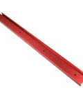 Red aluminum 45 Type T Slot Miter Track for router tables and saws, 600mm length, wood guide track and clamp slot tool.