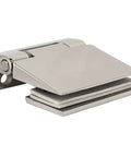 Built Like A Tank 304 Stainless Steel Single Side Hinge For Toughened Glass Doors And Bathroom Panels Heavy Duty Hardware Fitting Worth Every Penny Includes Mounting Kit, showing a close-up view of the hinge mechanism.
