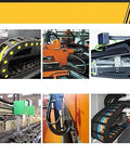 Open Type Drag Chain Cable Carrier With End Connectors 40x100mm Inner Size installed in CNC machines