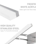 24 Inch Modern LED Vanity Lights Adjustable Chrome Bathroom Fixture Over Mirror with rotatable joint and retractable rods