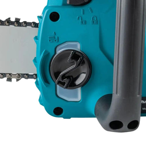 Close-up of XCU11Z 18V LXT Brushless Cordless 14 Inch Chainsaw Tool Only No Gas Emissions Low Noise Compact Rear Handle