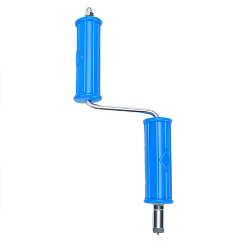 Slick Heavy Duty Drain Auger Attachment For Kitchen And Bathroom Sink And 5 Meter Flex Cable With Turbo Cutter Heads, blue handle.