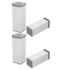4 Pack White Aluminum Alloy Height Adjustable Furniture Legs For Sofas Cabinets And Cupboards Easy Install Sturdy Replacement Feet Universal Fit