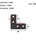 Heavy Duty L Corner Braces 10 Pack With Screws, 1.50 x 2.56 x 0.12 Inch Right Angle Brackets For Cabinet Shelves diagram