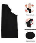 Wrist Thumb Compression Arthritis Gloves 1 Pair Breathable Wrist Support Fingerless Glove With Gel Thumb Pads For All Day Pain Relief