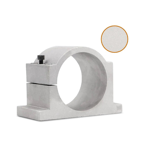 125mm Spindle Motor Clamp Mount Bracket Aluminum CNC Clamp For Precise Machining, Heavy Duty Spindle Mount Fits 100mm And 125mm Tooling, Rock Solid Locking Clamp For Milling And Lathe, front view