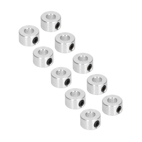 10Pcs 6Mm Bore Shaft Collar Set With Hex Screws Lock Ring For Robots And DIY Projects Drill Stop Collar For Model Toys Aluminum Alloy
