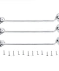 Lecheer 3PCS 10in Cabin Privacy Hook Eye Latch Lock Stainless Steel Solid Gate Hooks Hasp for Window with screws.