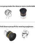 1.25 Inch 4mm Plossl Eyepiece With Full Multilayer Coating And Metal Body, extra and fold down eyecup illustrations