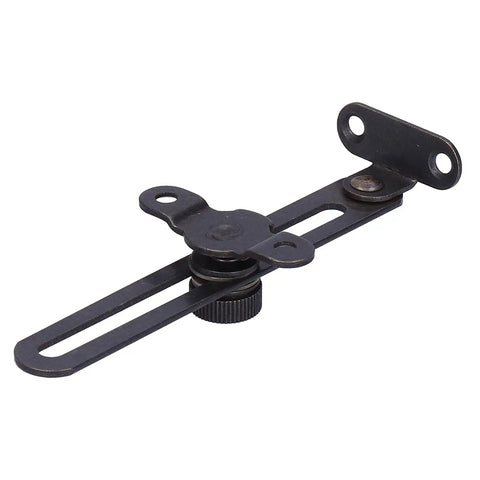 Retro Iron Cabinet Door Hinge With Spring Support For Furniture Bookcase And Wardrobe Comes With Screws, side view
