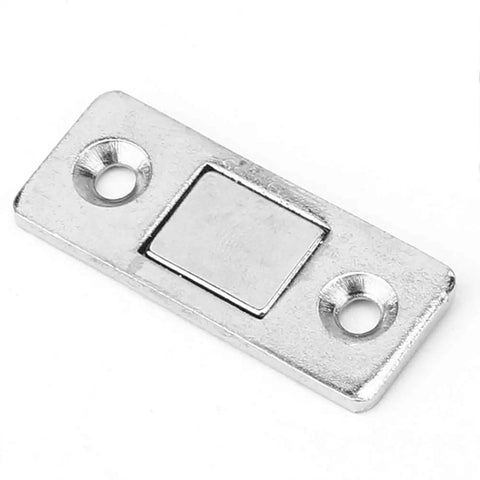 Close-up of stainless steel magnet from Stainless Steel Cabinet Door Magnets Set 10 Pcs Sliding Door Catches With Double Sided Tape.