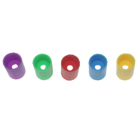 Five colored plastic connectors from 10 Pack Tornado In A Bottle Plastic Vortex Water Connector For Scientific Experiments Five Colors Durable Reusable Easy To Use Kit