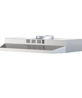 FIREGAS 30-inch under-cabinet range hood, stainless steel, convertible ducted/ductless, rocker controls, 300 CFM