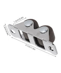 Tough As Nails Mini Fixed Directional Caster Wheels With Double Row Dual Wheel Design In Carbon Steel Brown Finish set of four half inch units.