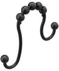 Matte Black Shower Curtain Rings Set Of 12 For Easy Install, Durable No-Fuss Replacement Part Fits Most Showers, Standard Size