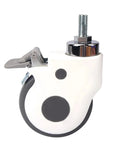 4 Inch M12 Screw Rod TPR Wheel Caster With Brake Universal Wheel For Furniture And Equipment, shown close-up with durable design.