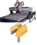8mm Shank Carbide Tipped Router Bit For Bottom Cleaning And Slab Flattening, 57x40x15mm, shown with CNC machine