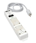 Medical Grade Surge Protector Power Strip with Four Outlets, 15 Feet Cord, NEMA 5-15P-HG Plug, UL 60601-1 UL 60950-1 Compliant