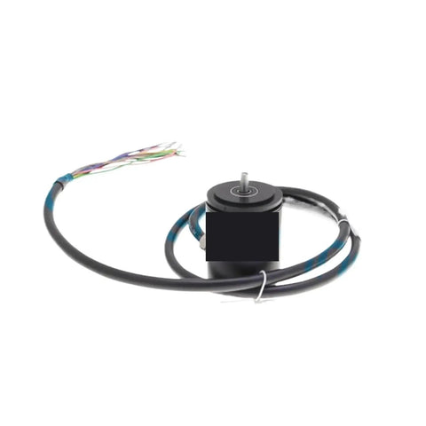 Absolute Rotary Encoder Position Sensor For Industrial Automation 24V Powered Model PWF0012BLG shown from front with wires
