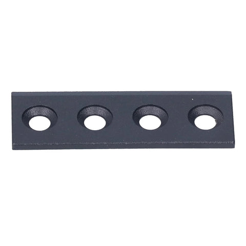 Heavy Duty Carbon Steel Barn Door Track Connector Plate For Sliding Doors, Solid Support With Easy Install Kit Includes Screws Nuts And Gaskets, 8x2.7cm