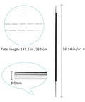 Replacement Beach Tent Poles For 3 Person Tents, 10-Section Pole Set showing 142.5 inch total length and 16.14 inch sections