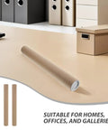 10 Pack Kraft Paperboard Poster Tubes With Plastic Caps, 50mm Inner Diameter And 40cm Length for secure storage on desk