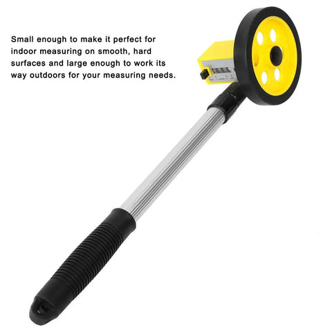 Cryfokt Measuring Wheel, .9m Range Push Button Reset Surveying Wheel, with rubber wheel and ergonomic grip for accurate measurements.