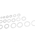 450 Piece Aluminum Flat Washer Set With Storage Box Heavy Duty Round Gaskets For DIY Projects Furniture Appliances Outdoor Gear And Equipment Rust Resistant For Humid Environments, assorted sizes