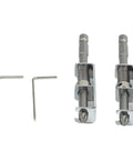 Super Cool Spring Loaded Screwdriver Bit Extension With Non Magnetic Grip For Slotted And Phillips Torx Bits In Silver. This One-Handed Pro Repair Tool Is A Total Game Changer For Fastening Jobs And Keeps Fasteners Secure While You Work Hard On Any Tough. silver spring-loaded bit holder with hex bits and L-keys