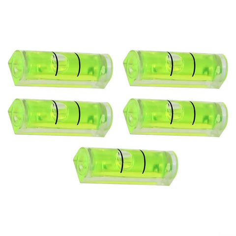 Set of 5 Square Bubble Levels for Horizontal Hanging Measurement, 8x8x26mm, designed for accurate leveling.
