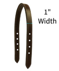 Draft Horse Halter Crown Strap Replacement Fits Draft Sized Halters 1 Inch Wide 28 Inch Long Double Layer Dark Brown Leather