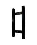 Heavy Duty H Shape Ladder Door Handle For Shower Glass Doors Slick Matte Black Finish Six Inch Stainless Steel Pull