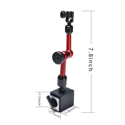 Dial Indicator Kit With Magnetic Handle, Bore Gauge, And Magnetic Stand Base Micrometer Measuring Tools For Precision Work, Handy Shop Calibrator Pro Grade Easy To Use For Quick Readouts And Long Lasting Durability. 7.8-inch magnetic stand base
