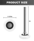 Nylon Garage Door Roller Bearings Set, 2 Inch Wheel, Sealed Quiet, 4 Inch Stem, White, Pack Of 10, 6200ZZ Compatible, size view