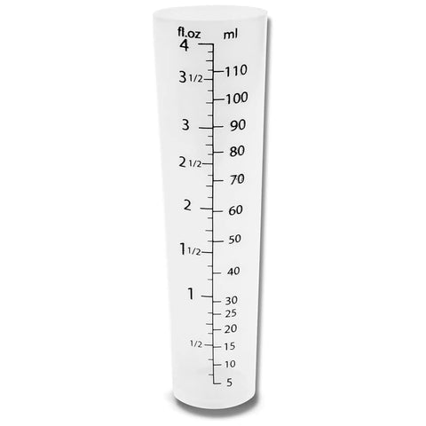 All In One Measuring Set With 4oz Graduated Cylinder And 8oz Measuring Pitcher In Heat And Chemical Resistant Polypropylene For Chemicals Oil Pool Lawn Care And Home Brew With Clear US Fluid Ounce And Milliliter Readings, 4oz cylinder
