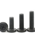 Socket Cap Screws Flat Head Set Black Carbon Steel Cross Recessed M4 M5 M6 M8 Corrosion Resistant pack 100 piece
