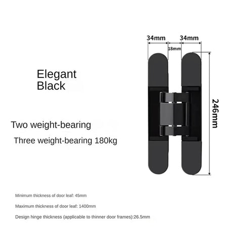 Invisible Secret Door Hinge Hidden Three Dimensional Cross Adjustable Hinge For Wooden Doors Concealed Door Hardware