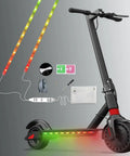 2 Strip LED Bike And Scooter Lights For Night Riding Waterproof Colorful Safety Lamp Kit With 30cm Strips Ties Screwdriver And Pouch
